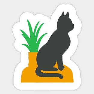 inside cat Sticker